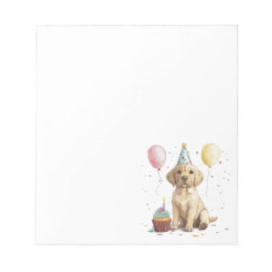 Birthday Labrador Retriever Dogs Notepad