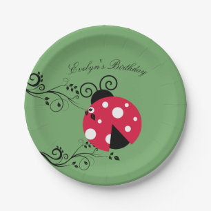 Birthday Ladybug Paper Plates