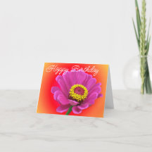 Birthday large zinnia playful verse by Jo Images