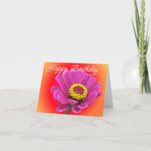 Birthday large zinnia playful verse by Jo Images Card