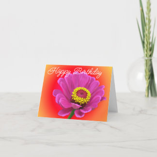 Birthday large zinnia playful verse by Jo Images Card