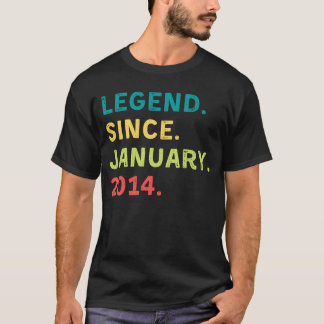 Birthday Legend 2014 January Saying Retro Celebrat T-Shirt