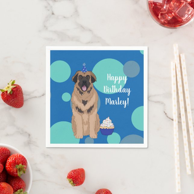 Birthday Leonberger Napkin (Insitu)
