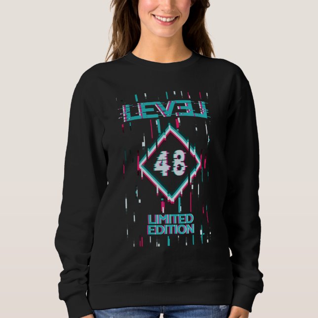 Birthday Level 48 Years   Gaming   Used Sweatshirt (Front)