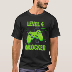 Birthday   Level 4 Unlocked Video Games Controller T-Shirt