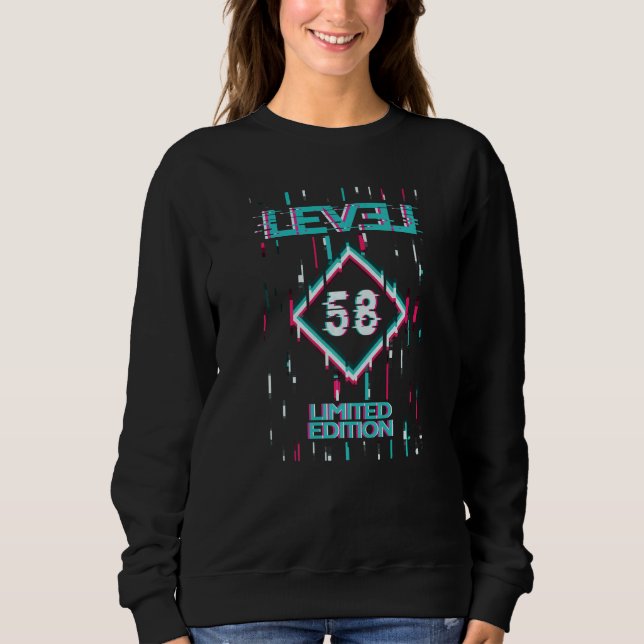 Birthday Level 58 Years  Gaming  Used Sweatshirt (Front)