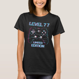 Birthday Level 77 Years   Gaming   Used T-Shirt