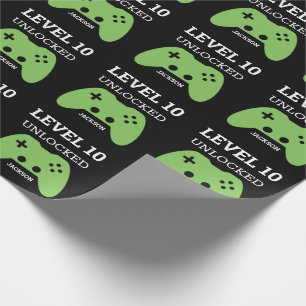 Birthday Level Up Gamer Video Game Personalised Wrapping Paper