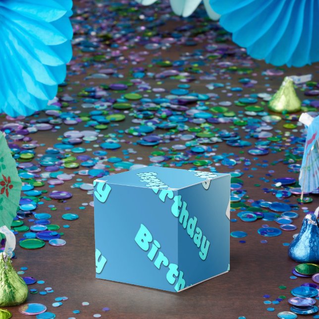 Birthday (light blue) favour box (Party)