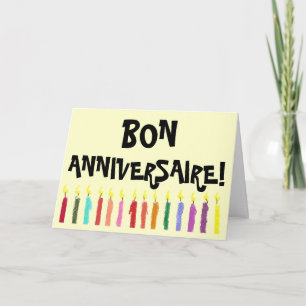 Birthday Light Card - French