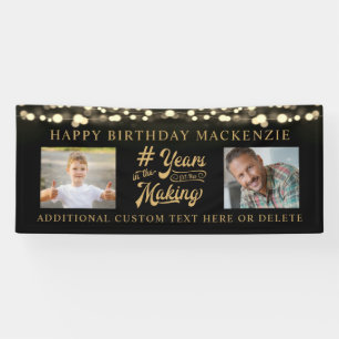 Birthday Lights Photo YEARS IN THE MAKING Banner