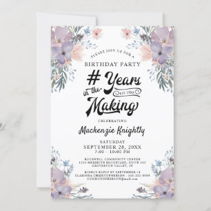 Birthday Lilac Floral # YEARS IN THE MAKING Invitation