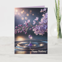 Birthday Lilacs and Dewdrop