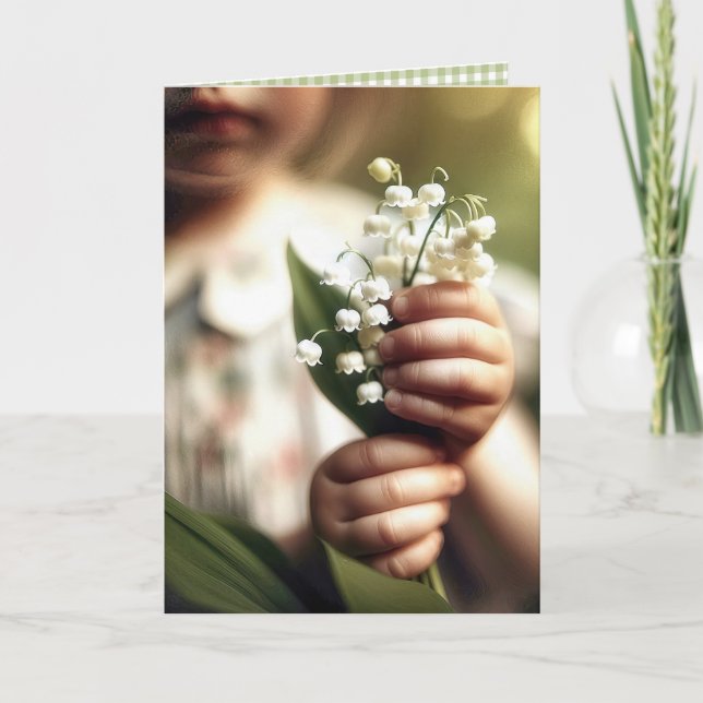 Birthday Lily of the Valley Bunch Card (Front)