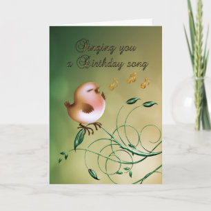 Birthday little Bird for any occasion card