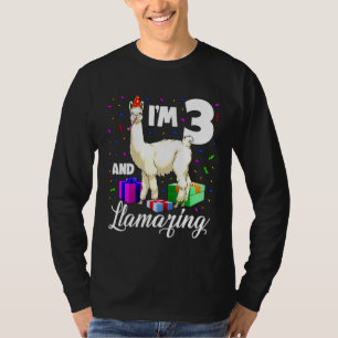 Birthday Llama Alpaca Im 3 And Llamazing Party T-Shirt