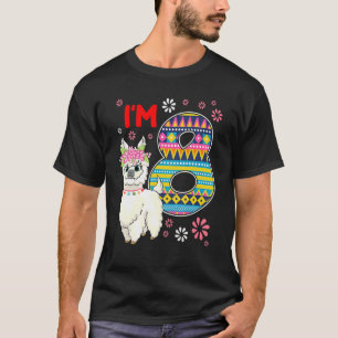 Birthday Llama I'm 8 Year Old Girl Theme 8th B Day T-Shirt