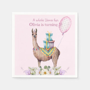 Birthday Llama Napkin