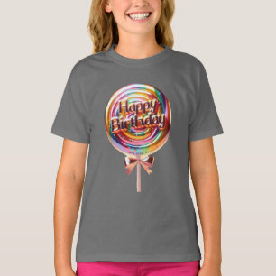 Birthday Lollipop with a Gold Bow T-Shirt