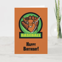 Birthday Longhorn Baseball Orange and Black