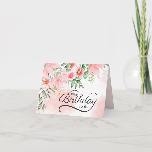 Birthday Lord Bless You Numbers 6:24-26 Bible Card (Front)