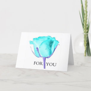 BIRTHDAY LOVE AND A BLUE ROSE FOR "YOU" CARD