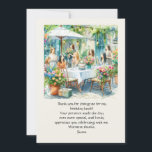 Birthday Lunch Flat Thank You Card<br><div class="desc">"AI-generated artwork with design direction by Susang6"</div>