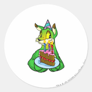 Birthday Lupe Classic Round Sticker