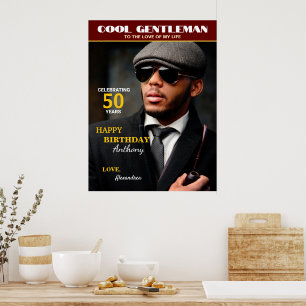 Birthday Magazine Photo Cover Personalise Poster