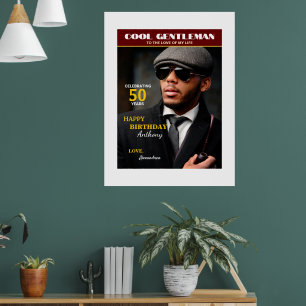 Birthday Magazine Photo Cover Personalize Poster