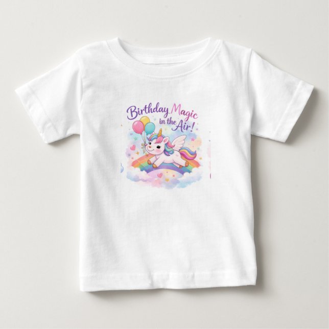Birthday Magic Unicorn Toddler Tee (Front)