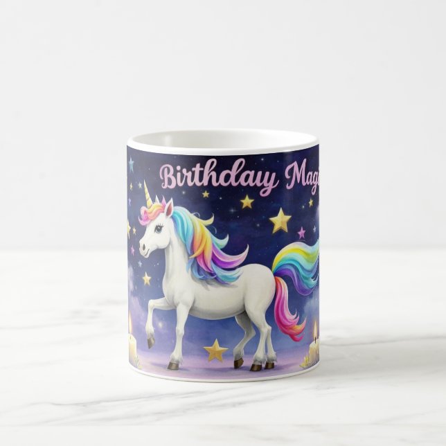Birthday Magic Whimsical unicorn tea mug  (Center)