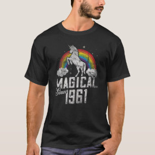 Birthday Magical Since 1961 Vintage Unicorn 70s 80 T-Shirt