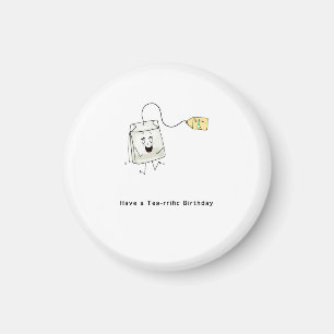 Birthday magnet, tea themed birthday, tea lover magnet