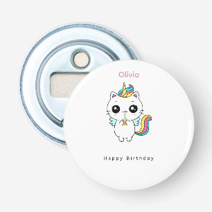 Birthday magnet, unicorn birthday magnet, cute bottle opener
