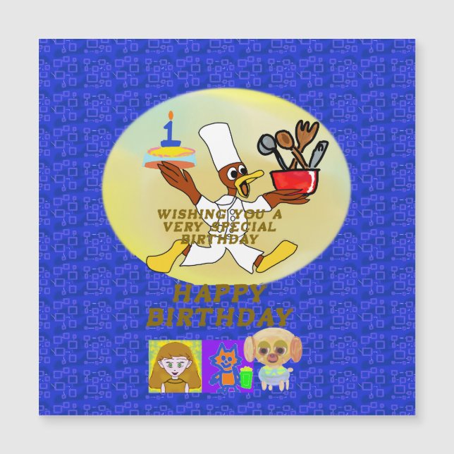 Birthday Magnetic Card (Front)