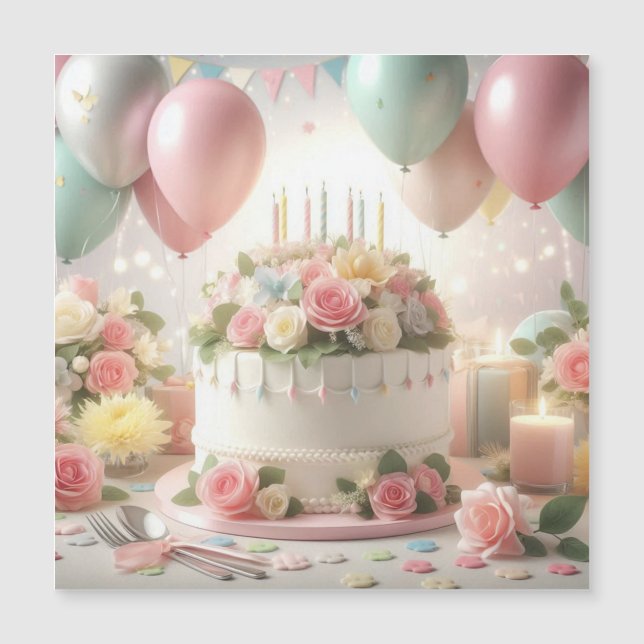 Birthday Magnetic Invitation (Front)