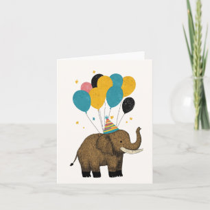 Birthday Mammoth Greeting Card – Fun and Whimsical