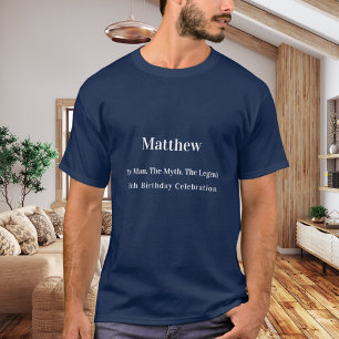 Birthday man myth legend name fun blue T-Shirt