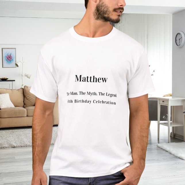 Birthday man myth legend name fun T-Shirt (Creator Uploaded)