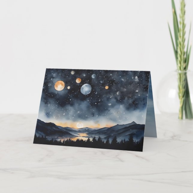 Birthday Many Moons Ago Card (Front)