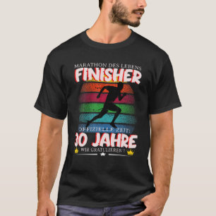 Birthday Marathon Finisher Runner Athletes 30Th Bi T-Shirt