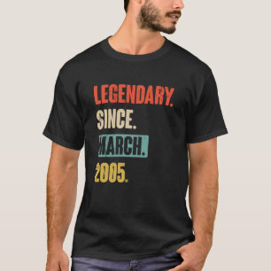 Birthday March 18th Decoration 18 Years Old Vintag T-Shirt