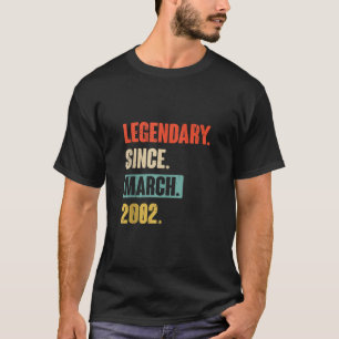 Birthday March 21St Decoration 21 Years Old Vintag T-Shirt