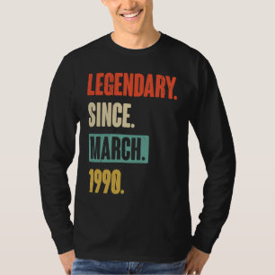 Birthday March 33rd Decoration 33 Years Old Vintag T-Shirt