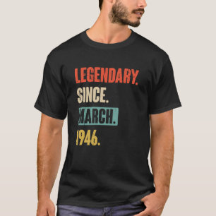Birthday March 77th Decoration 77 Years Old Vintag T-Shirt