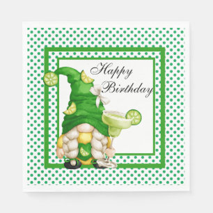 Birthday Margarita Gnome Napkin