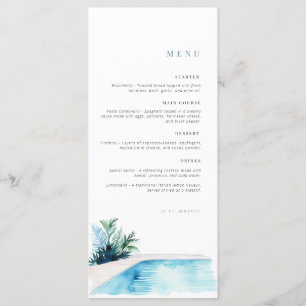 Birthday Menu   Celebration menu   Pool Party