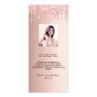 Birthday Menu rose gold photo fun facts