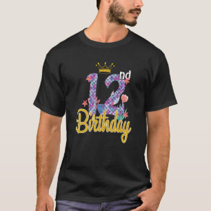Birthday Mermaid 12 Years Old Princess Girls Part T-Shirt